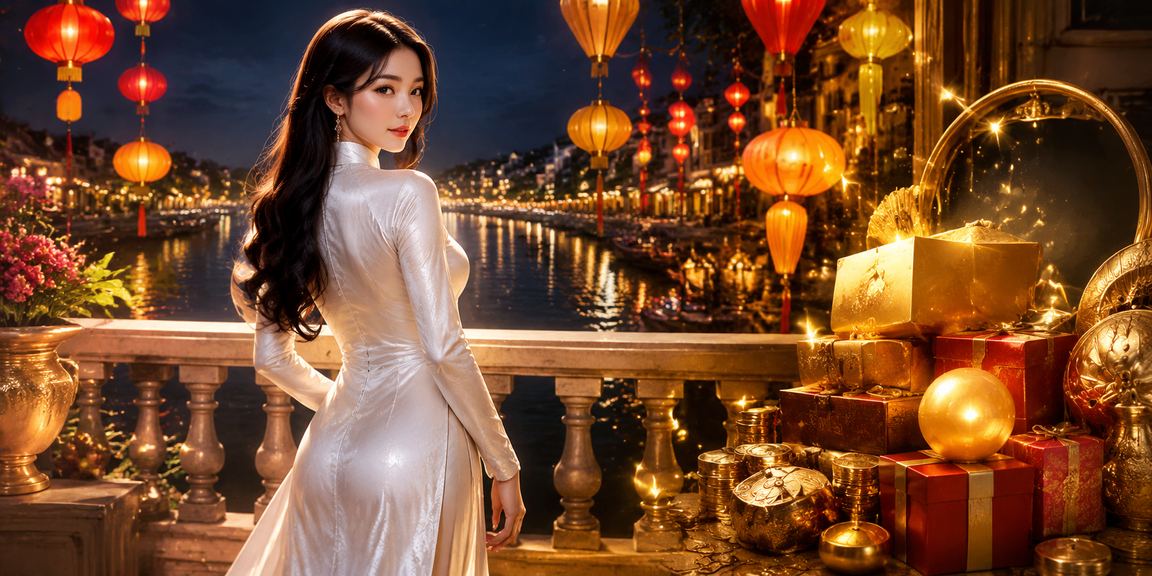 Người phụ nữ mặc áo dài tại Huế tham gia cá cược trực tuyến trên điện thoại